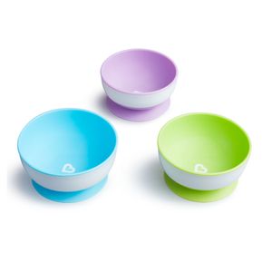 Set De Platos De Succion Stay Put Lila Verde Azul - Munchkin
