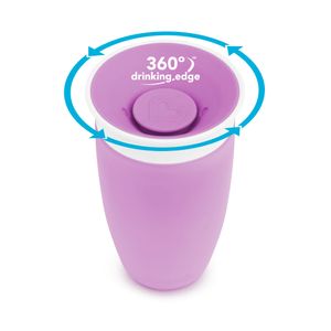 Vaso Antiderrame 10Oz Miracle Cup 360° LilaP - Munchkin