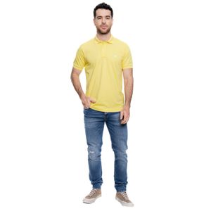 Polo Unicolor Logo Estampado