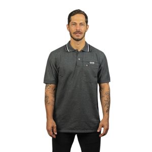 Camiseta tipo polo para hombre con bolsillo gris kapo