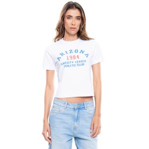 Camiseta Manga Corta Con Estampado En Frente