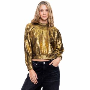 Buzo Tejido Efecto Foil