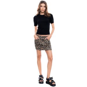Falda Corta En Animal Print