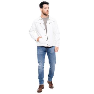 Chaqueta Trucker En Dril Unicolor