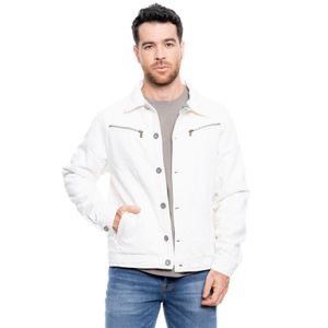 Chaqueta Trucker En Dril Unicolor