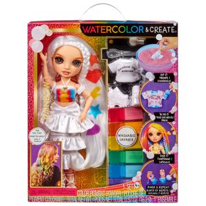 Muñeca Rainbow High Watercolor Crea y Diseña con Acuarelas Ojos Color Marrón