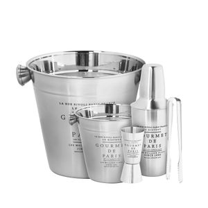 Kit de Coctelería Tezzio 5 Piezas Acero Inoxidable