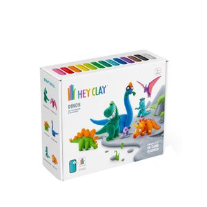 Set Masa Moldeable Hey Clay Dinosaurios x 15 Envases