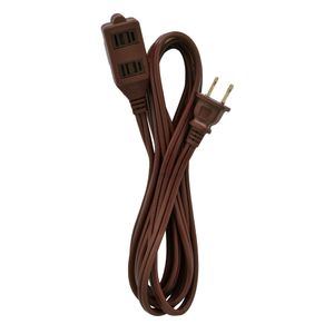 Extensión Eléctrica Ferrenovo Café 2.5 Metros y 3 Salidas Polarizadas