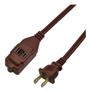 Extensión Eléctrica Ferrenovo Café 2.5 Metros y 3 Salidas Polarizadas