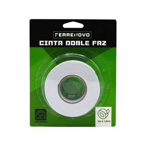 Cinta Doble Faz Superficies Lisas 3 Metros Ferrenovo
