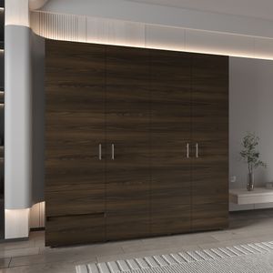 Closet Dassel 200X200X52 RTA Nogal Wengue