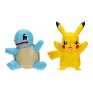 Figuras Pokemon Set X2  5 Cm - Pikachu y Squirtle