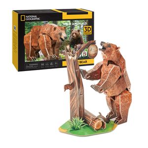 Rompecabezas 3D Nv Intermedio 88 Piezas Oso Pardo - Cubic Fun