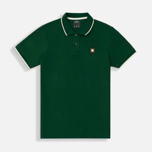 Polo Tipping Color Verde -Ivory Marfil Para Hombre