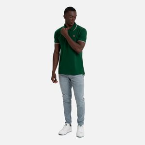 Polo Tipping Color Verde -Ivory Marfil Para Hombre