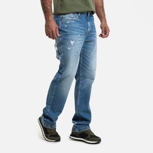 Jean Loose Color Azul Medio Para Hombre