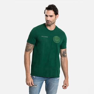 Camiseta Premium Manga Corta Color Verde Para Hombre