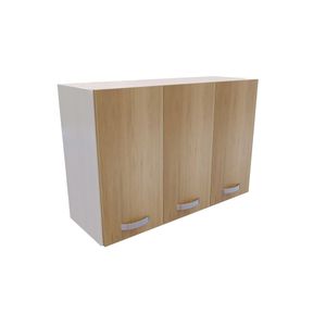 Gabinete superior para cocina en 90 cm en MDP incluye locero y porta vasos Rovere
