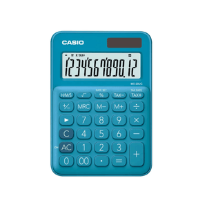 Calculadora Casio 12 Digitos MS-20UC-BU Color Azul