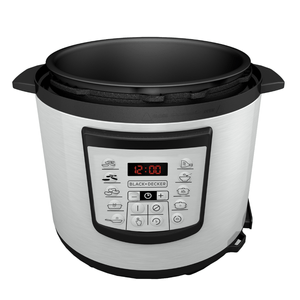 Olla De Presion Electrica De 5.7 Litros Black+Decker PR100SD Con Controles Digitales Y Revestimiento Antiadherente Duradero