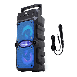 Parlante Recargable 3x2" GTS-1571 Color Azul Con Bluetooth Y FM