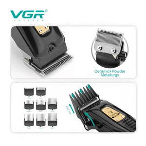 Maquina De Motilar Vgr V-651 Recargable con Base de carga y pantalla
