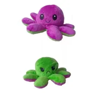 Pulpo Reversible Peluche Regalo Navidad Cumpleaños