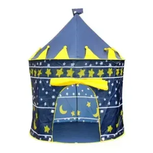 Carpa plegable para niños, castillo, carpa, niños y niñas, color azul