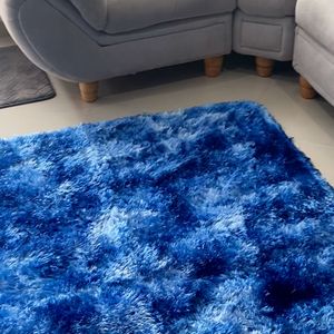 Tapete Terciopelo Azul Blanco Oscuro 1.00mt x 1.50mt