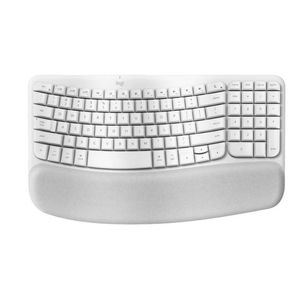 Teclado Ergonomico Inalambrico Logitech Wave Keys Blanco