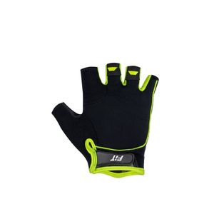 Guantes Cortos de Entrenamiento Rings Negro Amarillo Neón