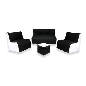 Sala Puff Relleno E-foam: 2 Sillas + 1 Sofá + Obsequio