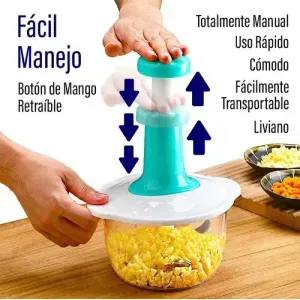 Picatodo Triturador Picador Manual De Alimentos 1.5 Lt