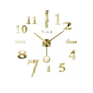 Reloj 3D PZH015 Con Péndulo Dorado