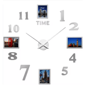 Reloj 3D ZH1719 Plateado