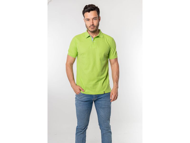 Camiseta tipo polo para hombre verde limon kapo Agaval