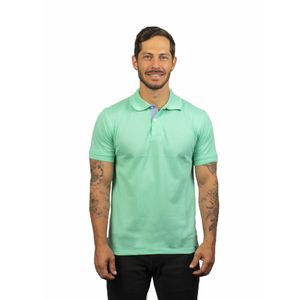 Camiseta tipo polo para hombre verde menta kapo