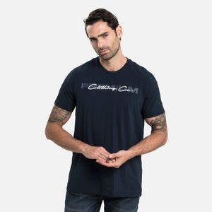 Camiseta Premium Manga Corta Color Azul Noche Para Hombre