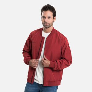 Chaqueta Bomber Color Vino Tinto Para Hombre