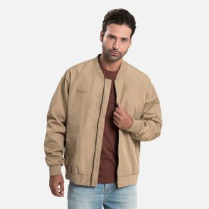 Chaqueta Bomber Color Taupe Para Hombre