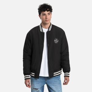 Chaqueta Acolchada Color Negro Para Hombre