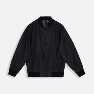Chaqueta Bomber Color Negro Para Hombre
