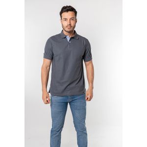 Camiseta tipo polo para hombre gris oscura kapo