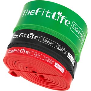 TheFitLife Bandas de asistencia para dominadas, bandas de resistencia para entrenamiento, bandas largas de entrenamiento para ejercicio