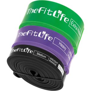 TheFitLife Bandas de asistencia para dominadas, bandas de resistencia para entrenamiento, bandas largas de entrenamiento para ejercicio
