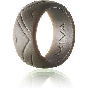 Anillo de boda de silicona para hombre, nuevo patrón de líneas en V, juego de anillos de boda de goma para él, paquete de anillos de moda de estilo