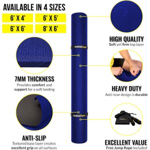 ActiveGear Alfombrilla de ejercicio grande para entrenamiento en casa | Suelo de gimnasio de entrenamiento para gimnasio en casa | Alfombrilla de