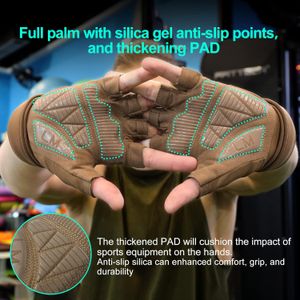 Guantes de entrenamiento para hombre, guantes acolchados para levantamiento de pesas con soporte para muñeca, protección completa de la palma y