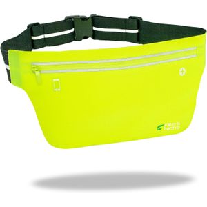 Fitter's Niche Riñonera UltraSlim – Bolsa resistente al agua, cinturón elástico reflectante – Se adapta a cinturas de 24 a 43 pulgadas